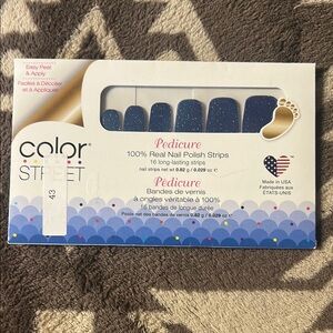 Color Street Blue Glitter Nail Polish Strips